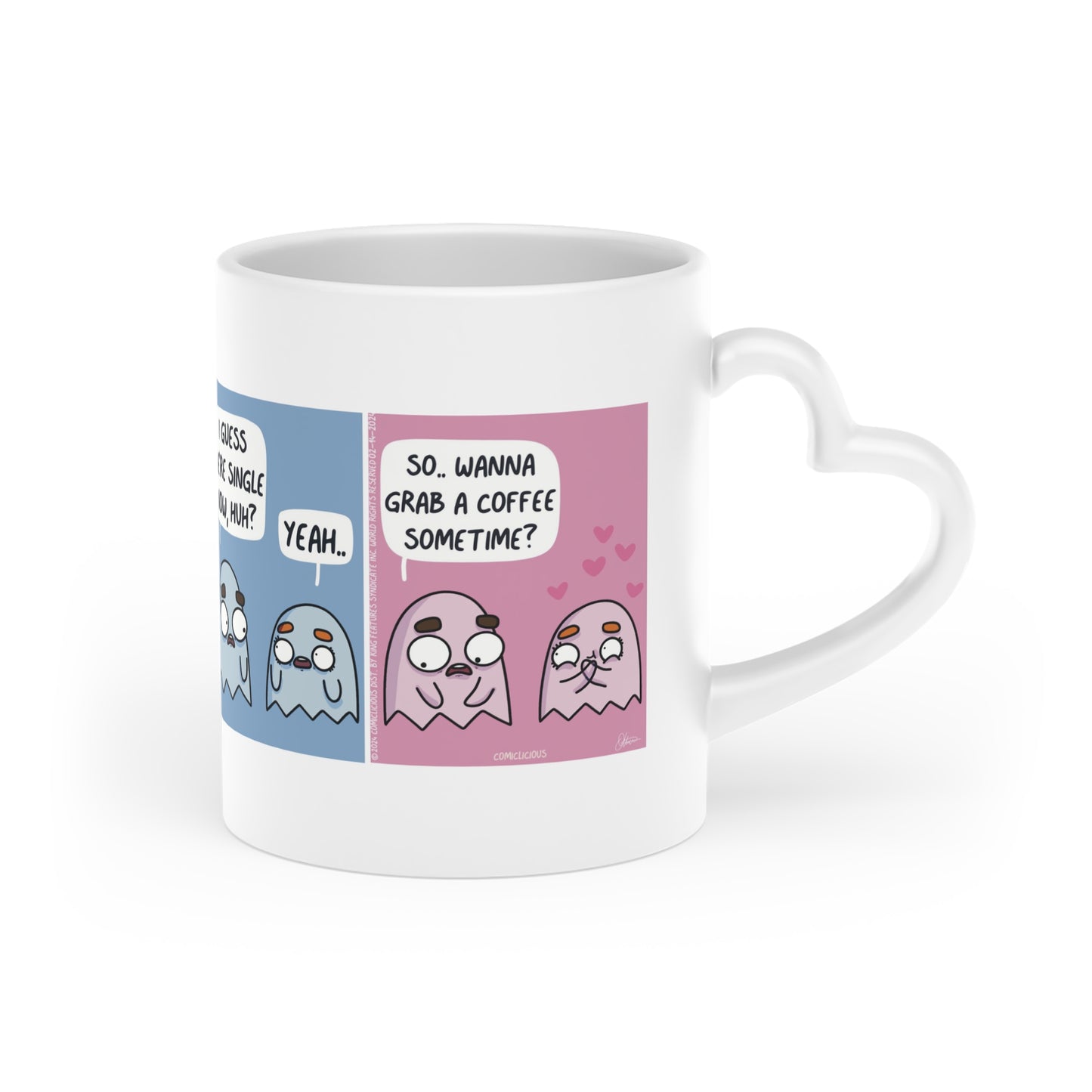 Comiclicious Til Death Do us Part: Heart-Shaped Mug