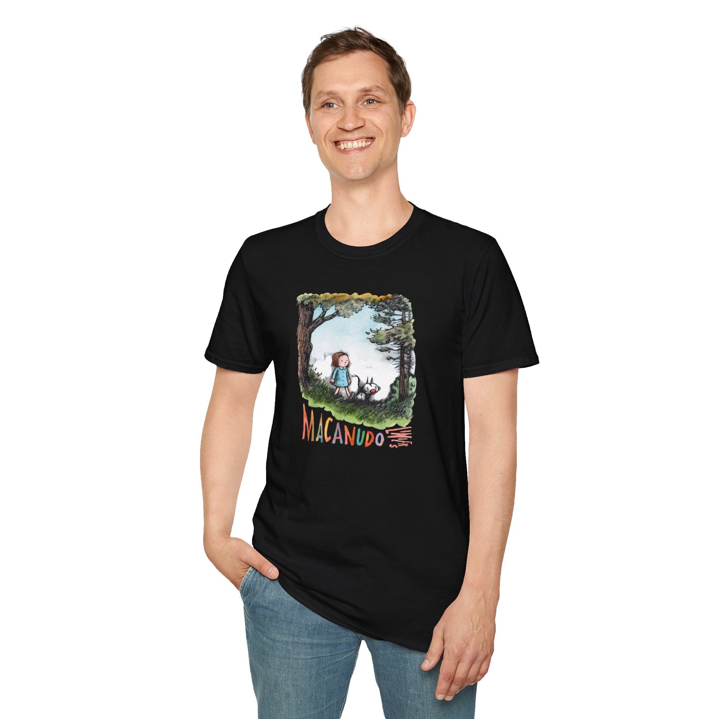 Macanudo Forest Stroll Unisex Softstyle T-Shirt