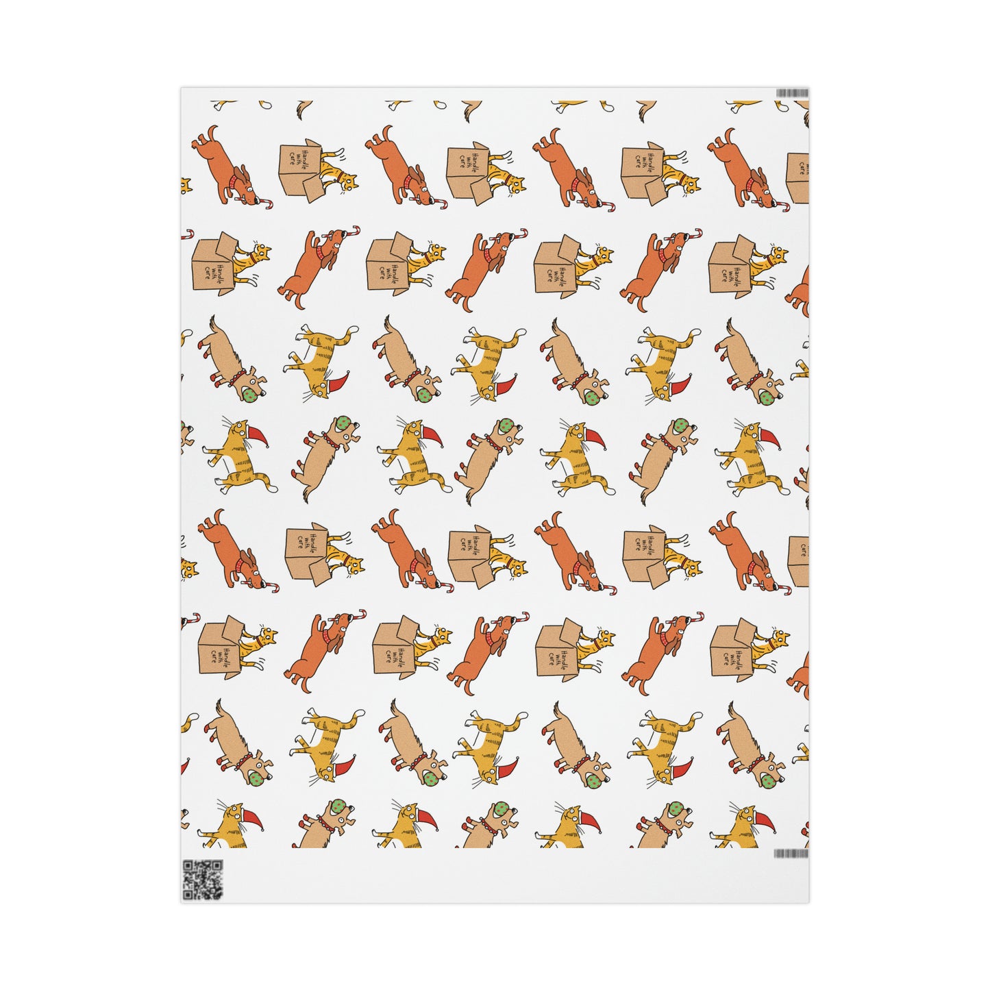 Rhymes With Orange "Holiday Cats And Dogs" Wrapping Paper