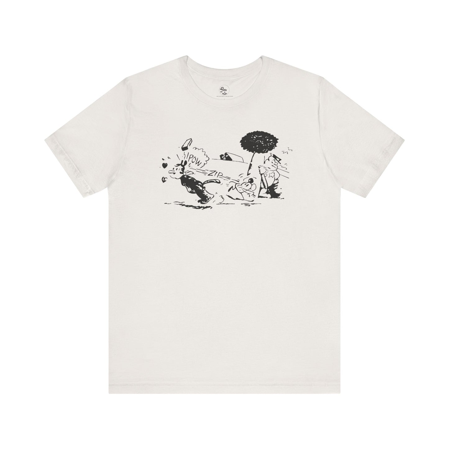 Official Krazy Kat “Pup Bricktion” Pulp Fiction Ringer Tee