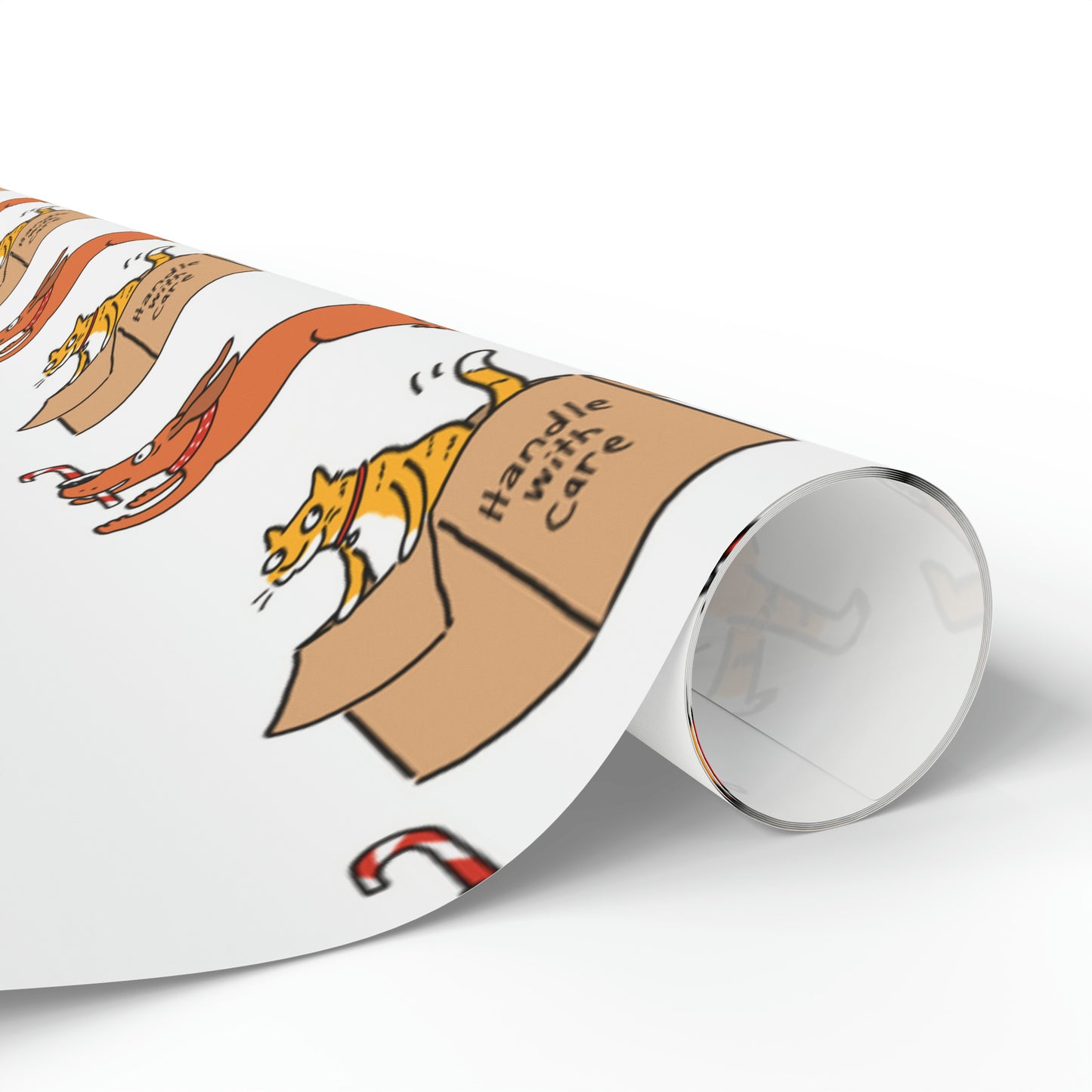 Rhymes With Orange "Holiday Cats And Dogs" Wrapping Paper