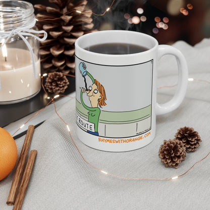 Rhymes With Orange "The Direct Route" Mug 11oz