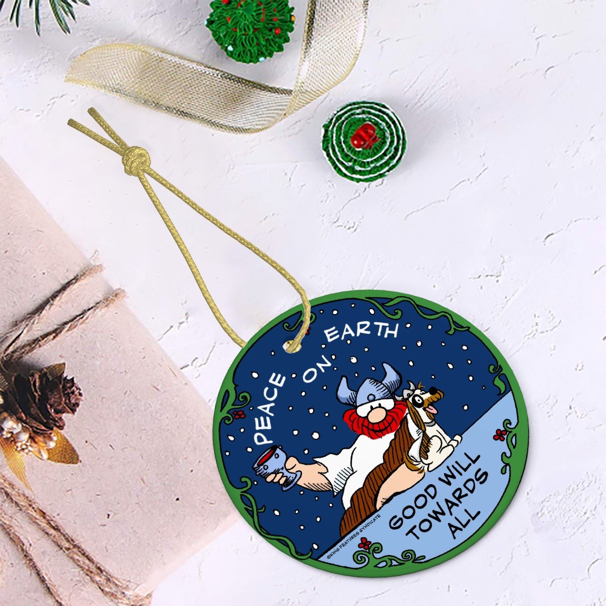 “Jolly Hägar Holiday ” Ceramic Ornament