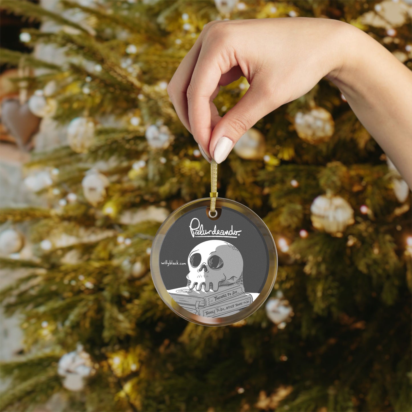Palurdeando- The Eternal To-Do List Glass Ornament