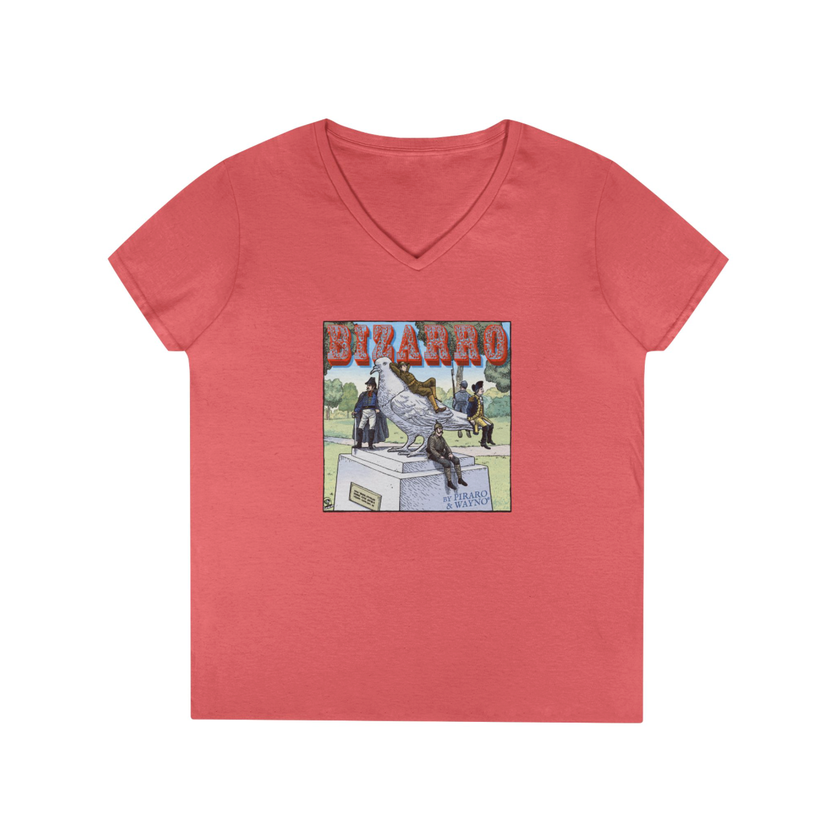 Bizarro Ladies' “Pigeon of Liberty” V-Neck T-Shirt
