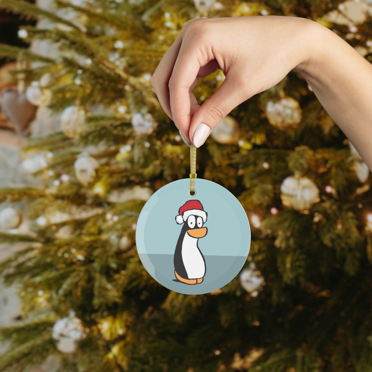 ARCTIC CIRCLE Glass Ornament