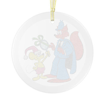 Slylock Fox Glass Ornament