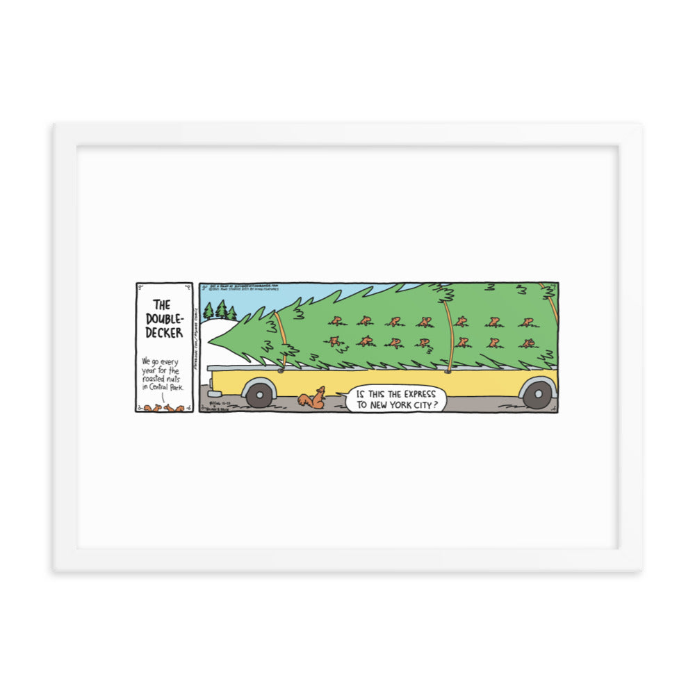 Rhymes With Orange “The Double-Decker” Framed Print