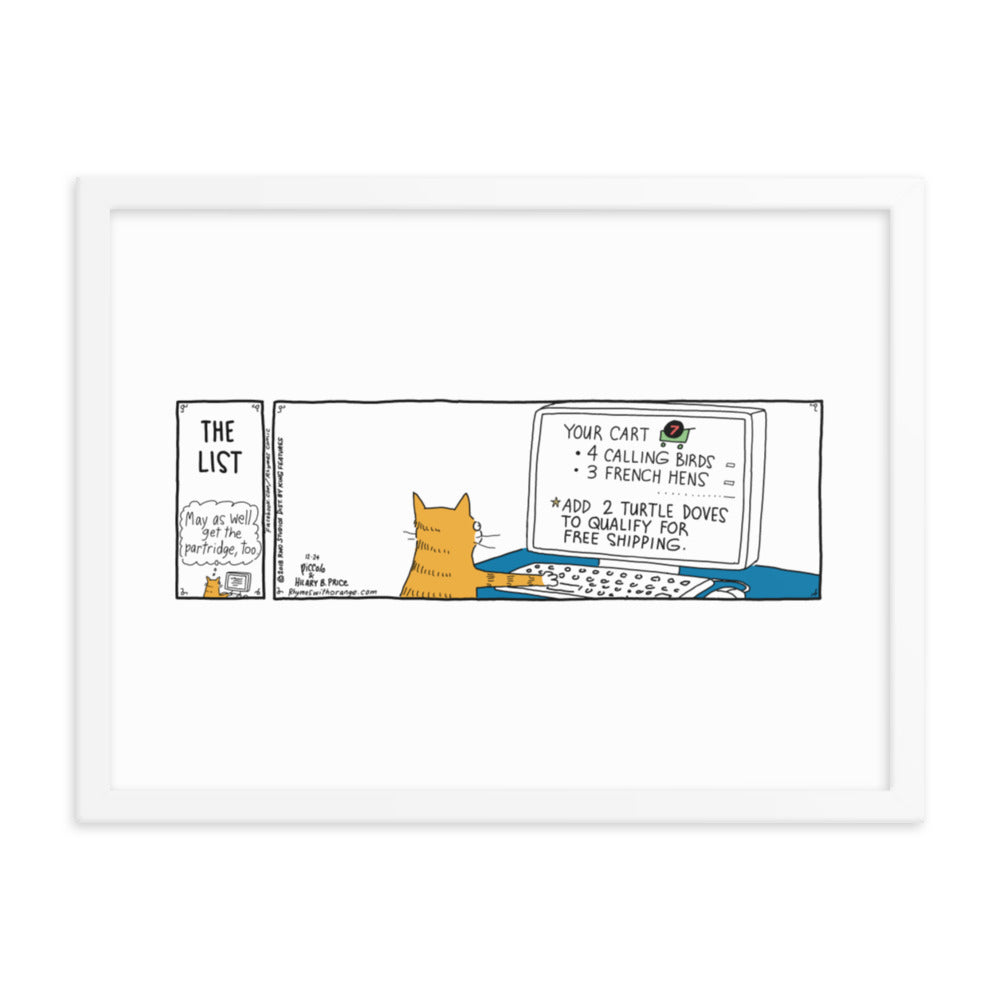 Rhymes With Orange “The List” Framed Print