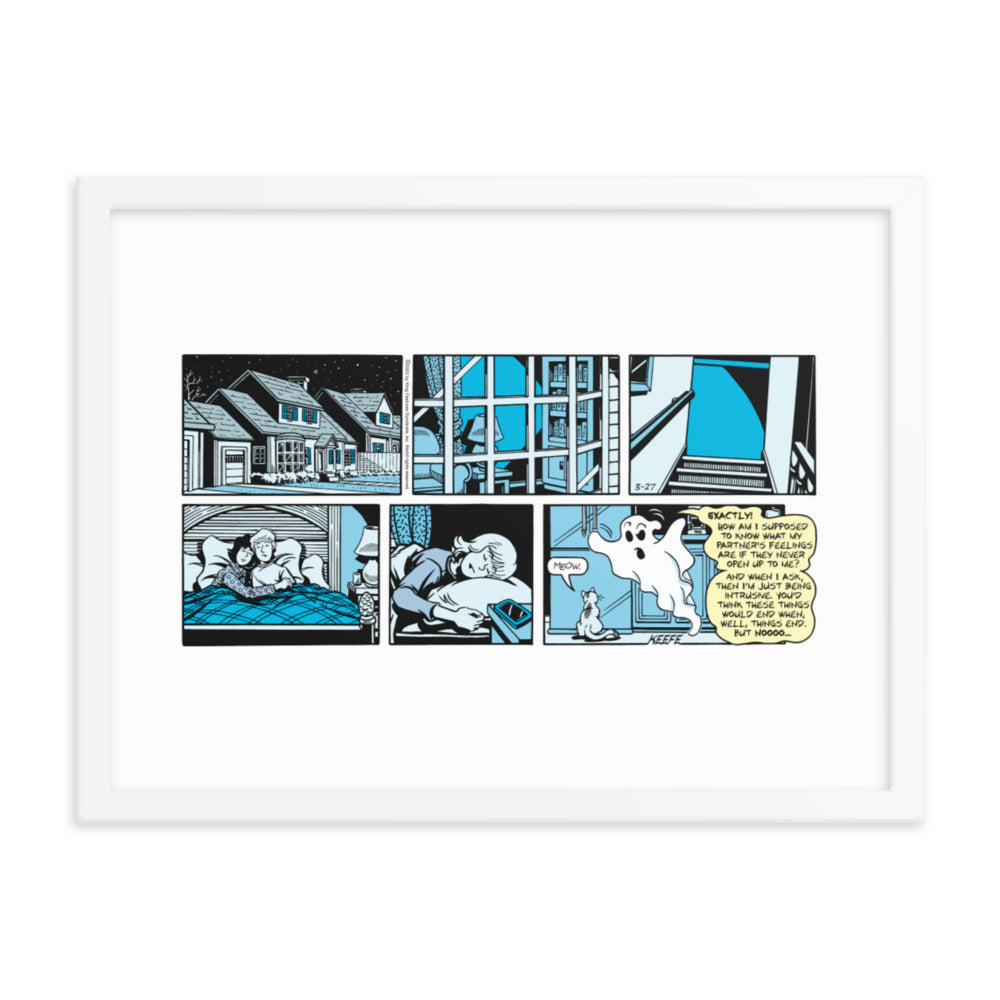 Sally Forth “Ghost in the House” Framed Print