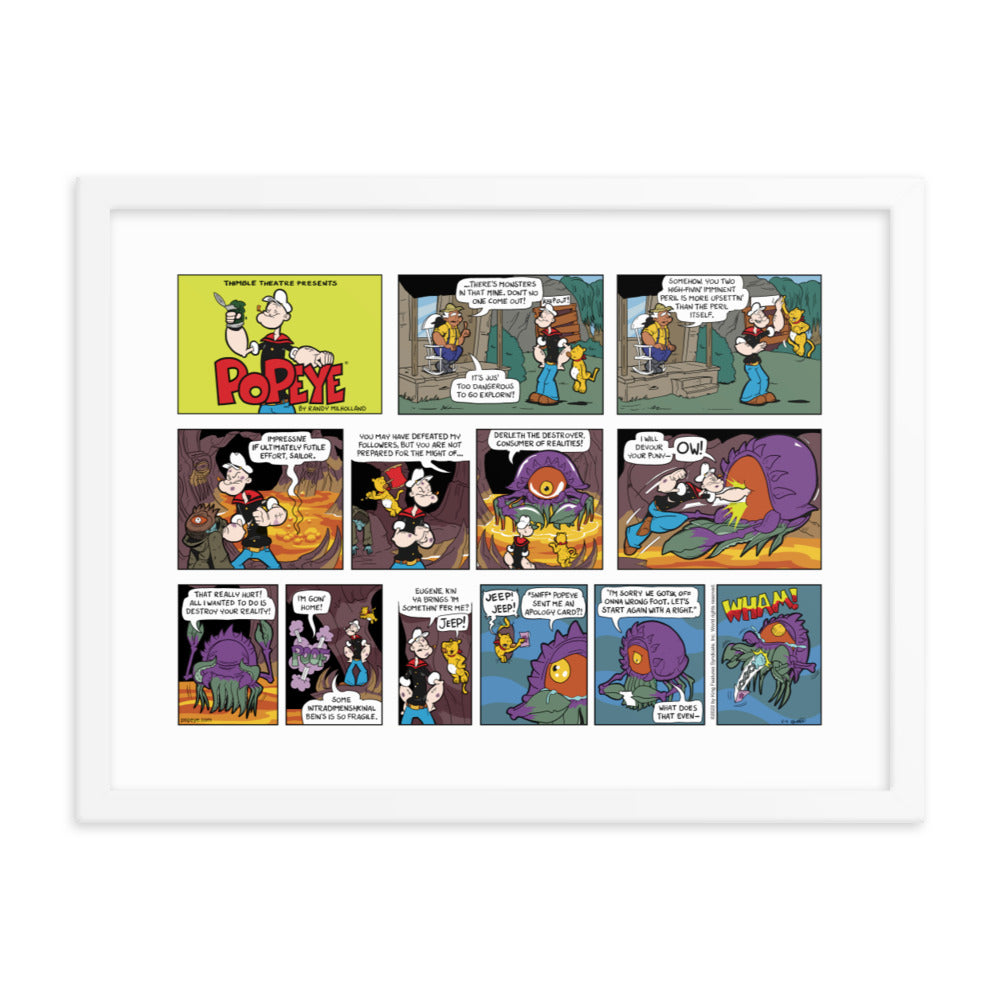 Popeye “Thimble Theatre Tentacle Monster” Framed Print