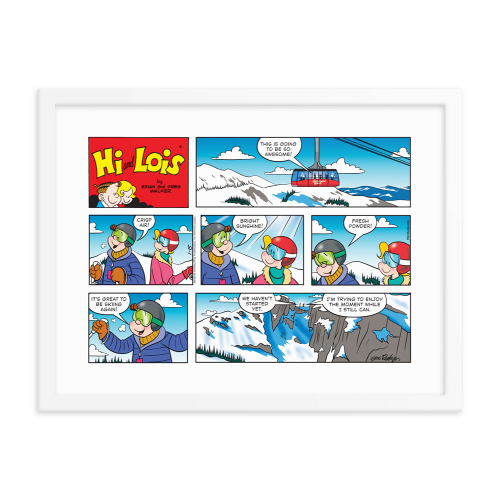 Hi and Lois “The Ski Trip” Framed Print