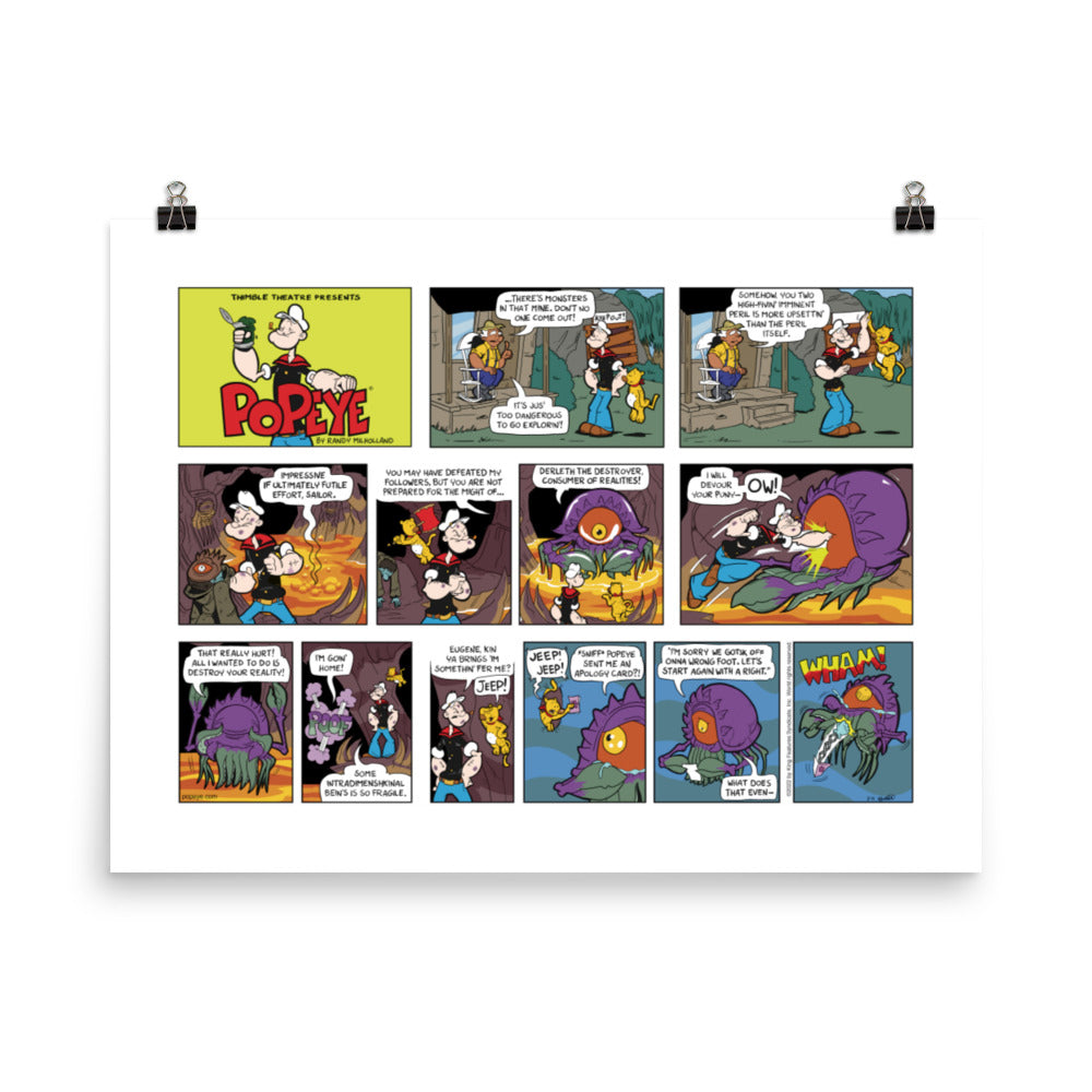 Popeye “Thimble Theatre Tentacle Monster” Poster