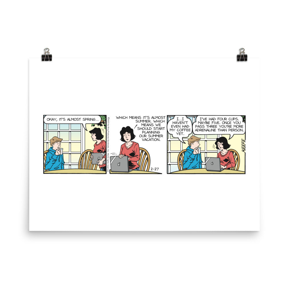 Sally Forth “More Adrenaline Than Person” Comic Art Poster