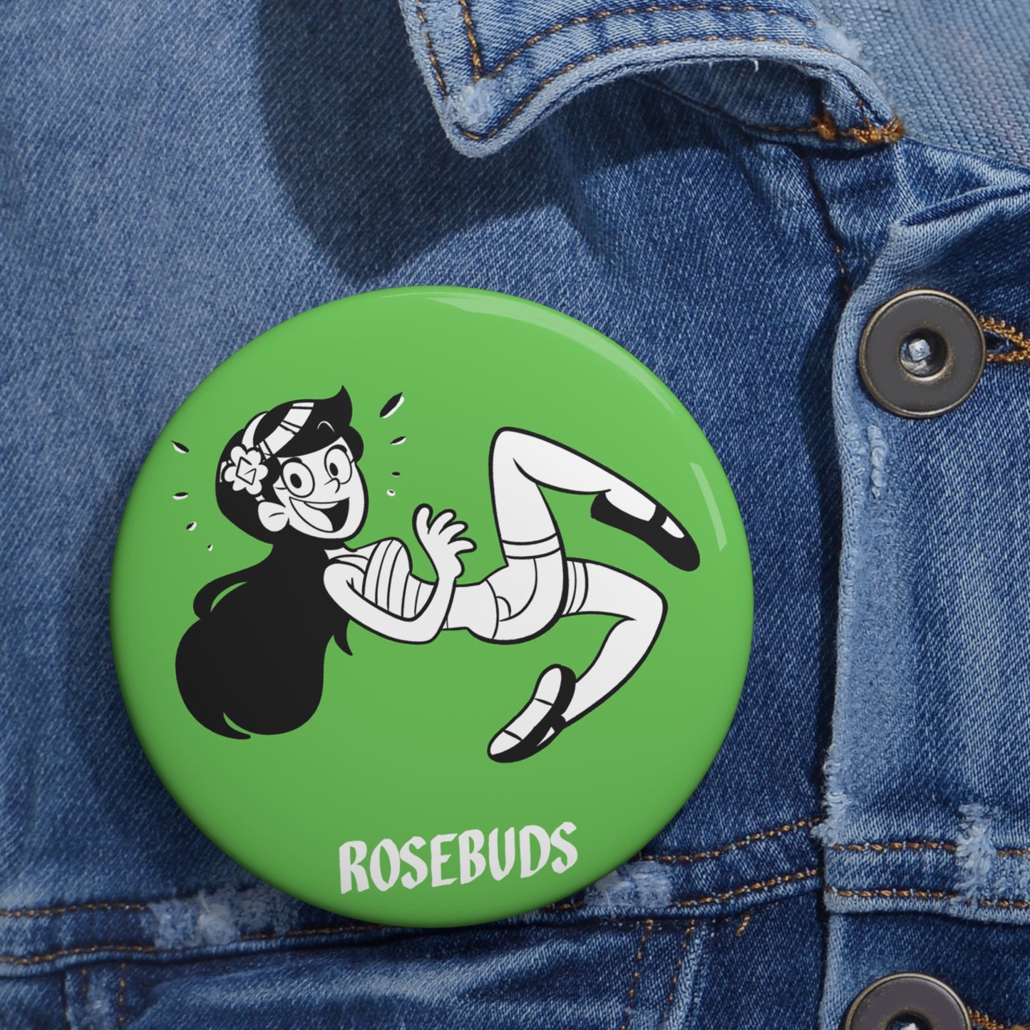Rosebuds - Maria Green Metal Pin