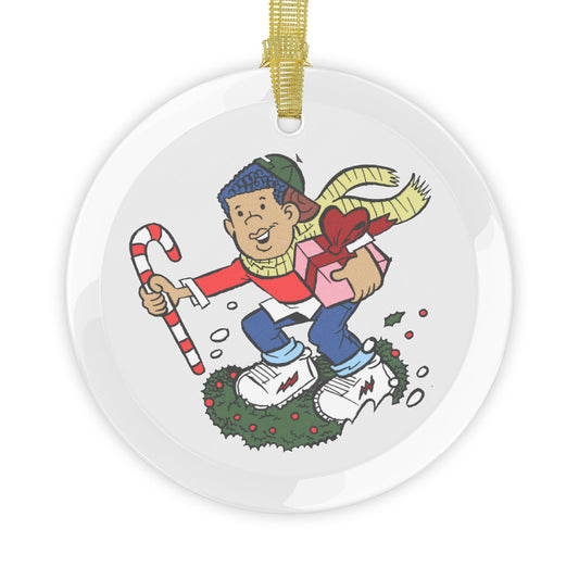 Curtis "Holiday Hustle" Glass Ornament