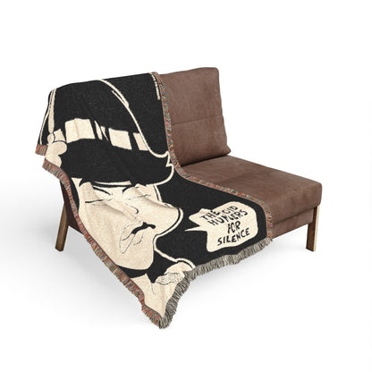 Rosebuds: "The Void Hungers for Silence" Woven Blanket