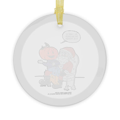 Six Chix- "Nightmare before Giftmas" Glass Ornament by Bianca Xunise