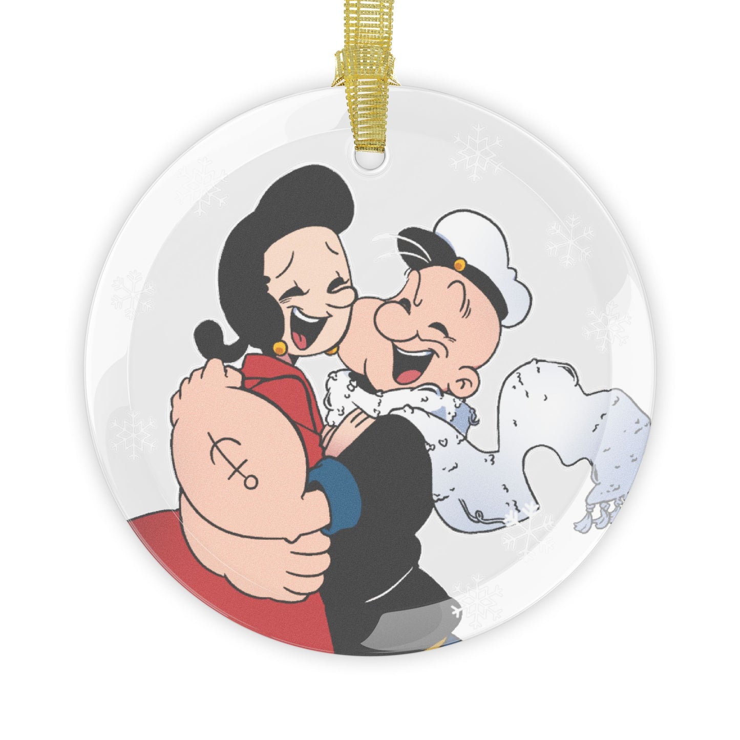Snowflake Sweethearts - Olive and Popeye Holiday Ornament