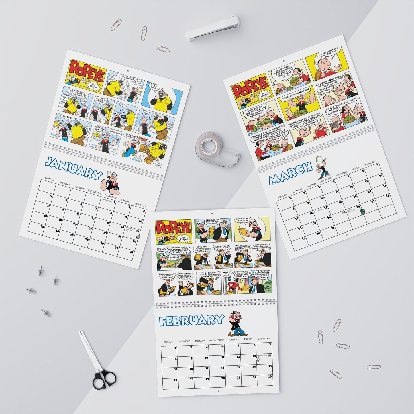 Popeye & Friends 2026 Wall Calendar