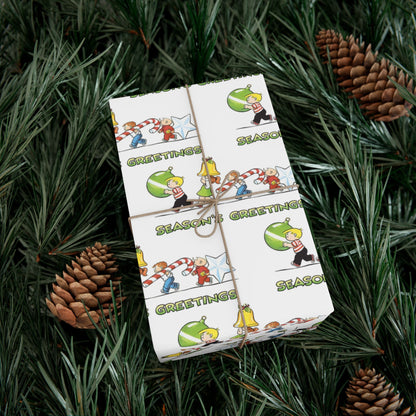 The Family Circus "Seasons Greetings" Wrapping Paper