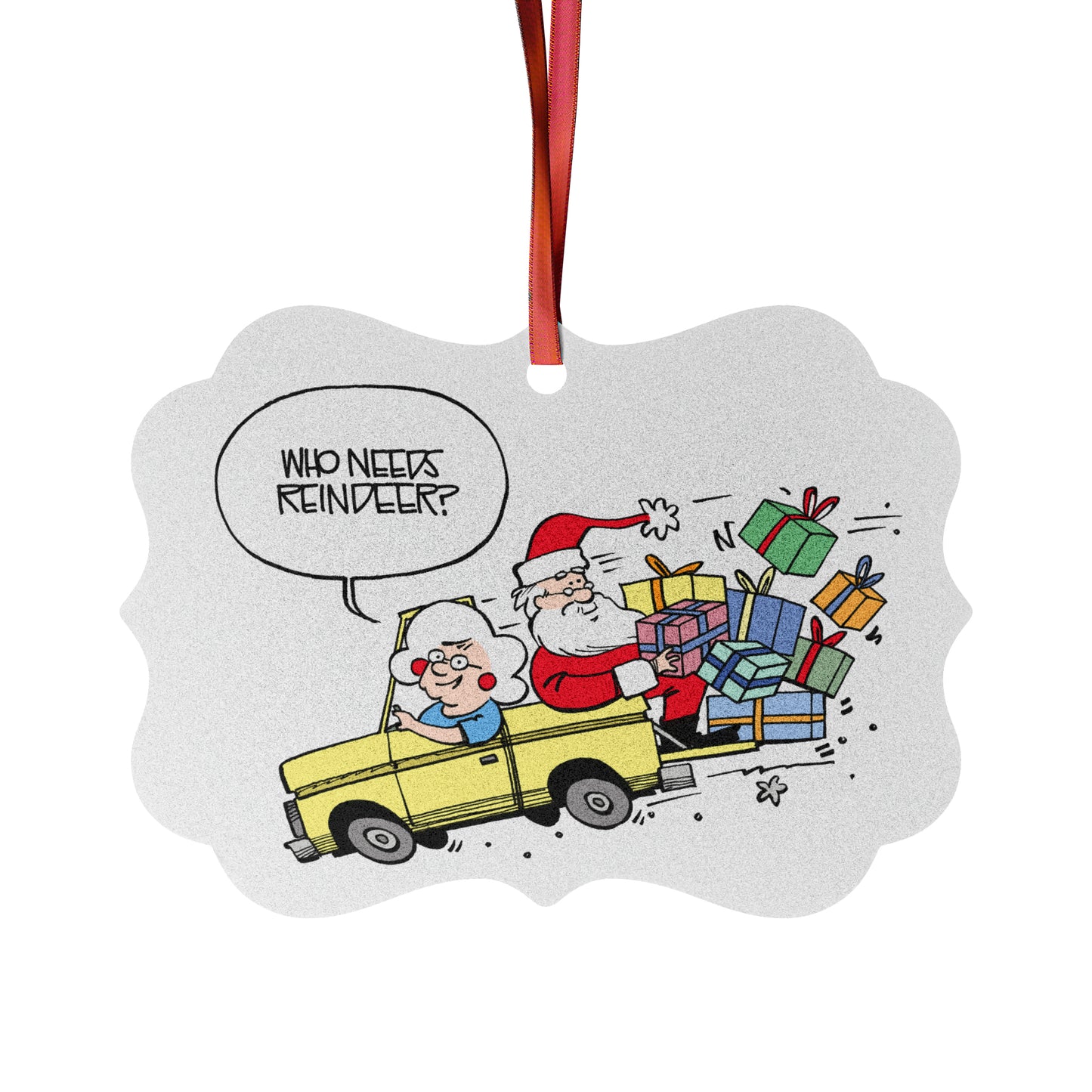 Gearhead Gertie "Who Needs Reindeer" Holiday Ornament