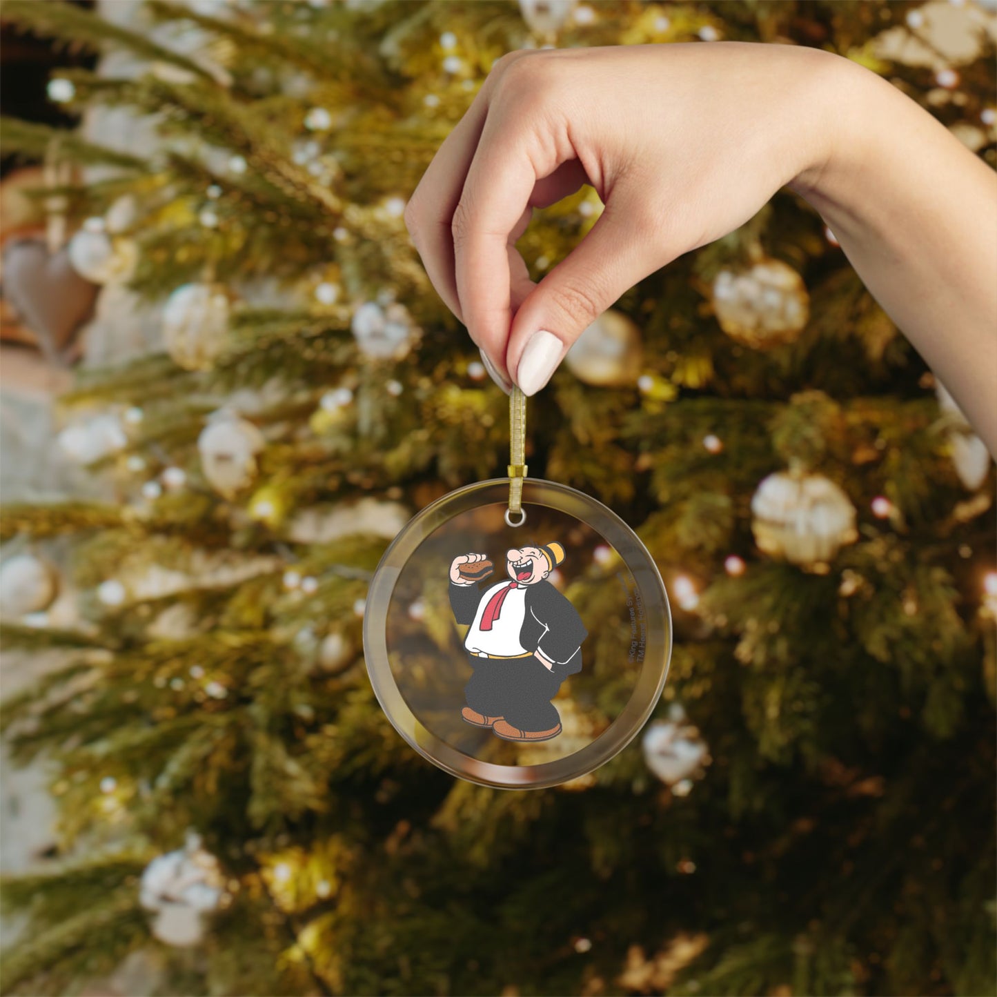 Popeye and Friends Wimpy Burger Holiday Glass Ornament: A Classic Touch of Nostalgia