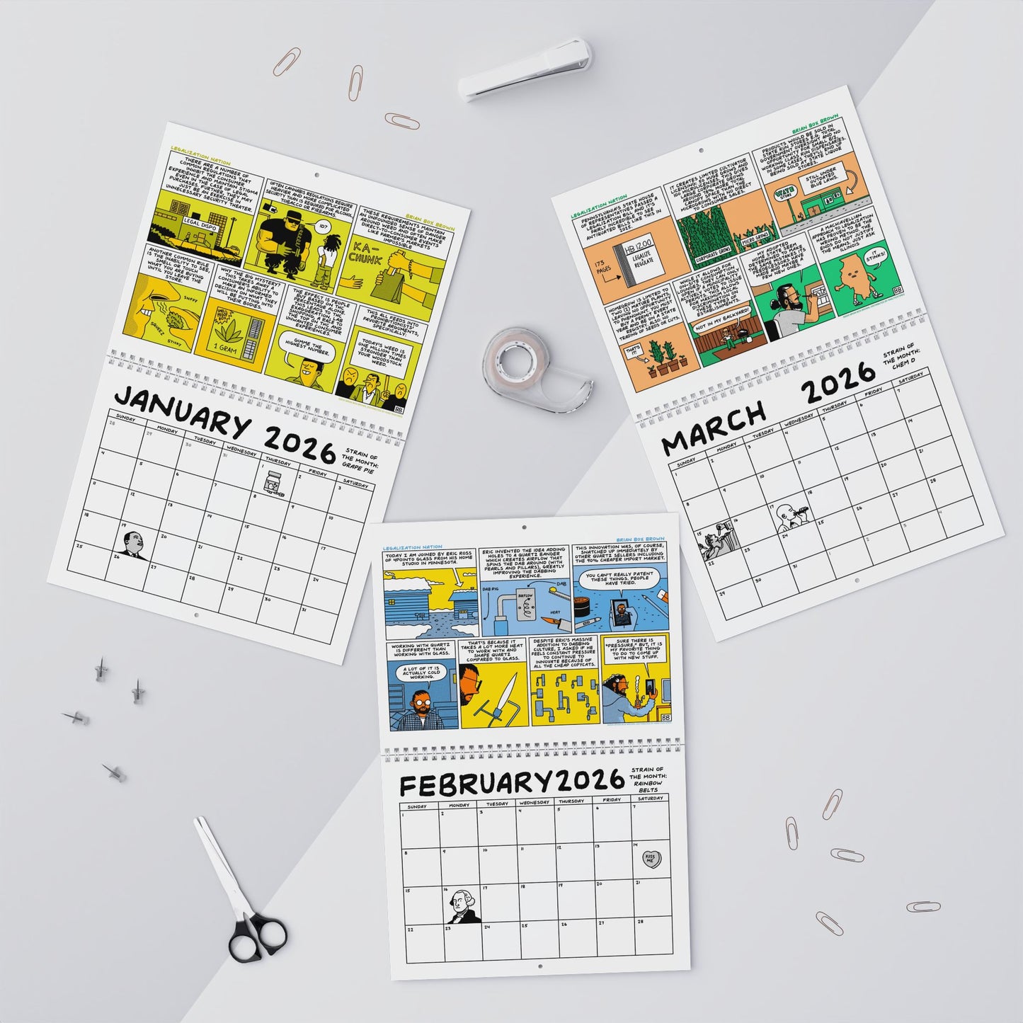 Legalization Nation 2026 Wall Calendar
