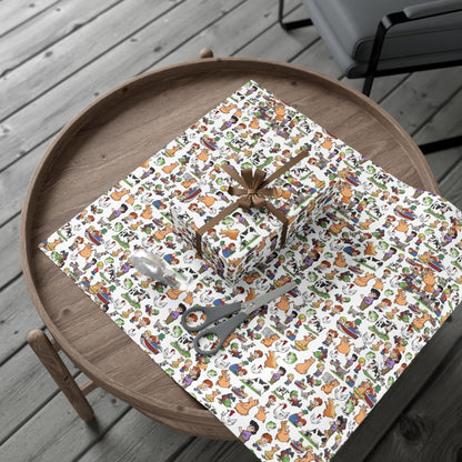 “Farm Fresh Wraps” – Amber Waves Wrapping Paper (White)