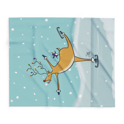 Six Chix- "Rein-Deer" by Susan Camilleri Konar Arctic Fleece Blanket