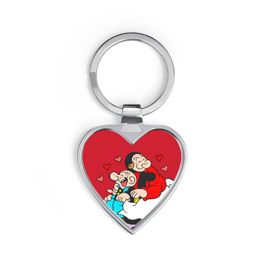 Snuffy and Loweezy: Barney Google and Snuffy Smith Heart Keychian