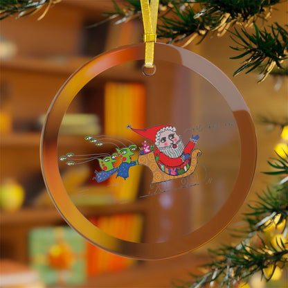 Alice- "Santa's Out-of-this-world Sleigh" Glass Ornament