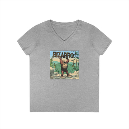 Bizarro Ladies' “Bigfoot Nature” V-Neck T-Shirt