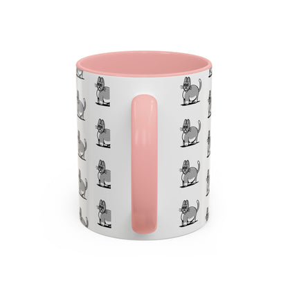 Working Cats: Taki Pink Accent Mug