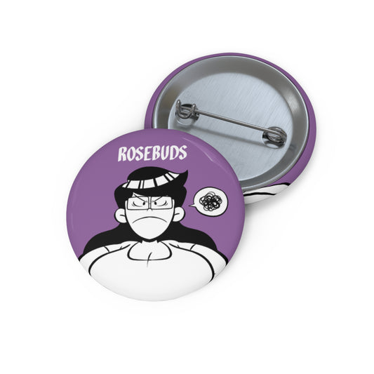 Rosebuds - Rosa Purple Metal Pin