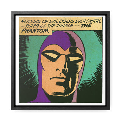 The Phantom Comic Hero Canvas Wrap - Square Frame Art: A Legendary Tribute for Your Space