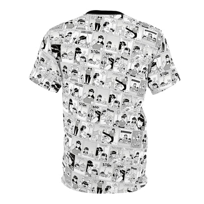 Rosebuds: All-Over Print Comic Collage Tee