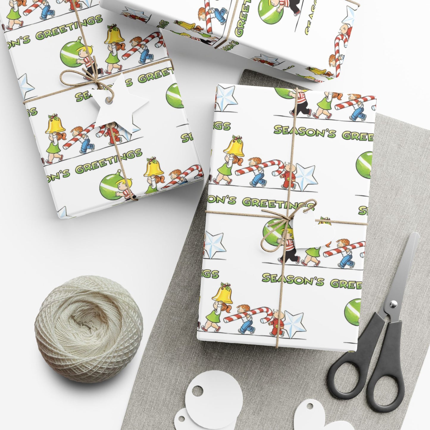 The Family Circus "Seasons Greetings" Wrapping Paper