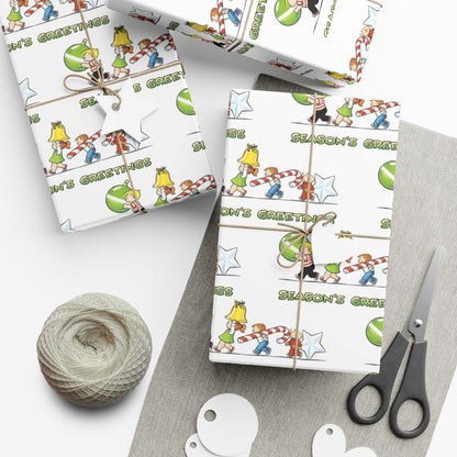 The Family Circus "Seasons Greetings" Wrapping Paper
