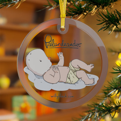 Palurdeando- Nap of the Divine Glass Ornament