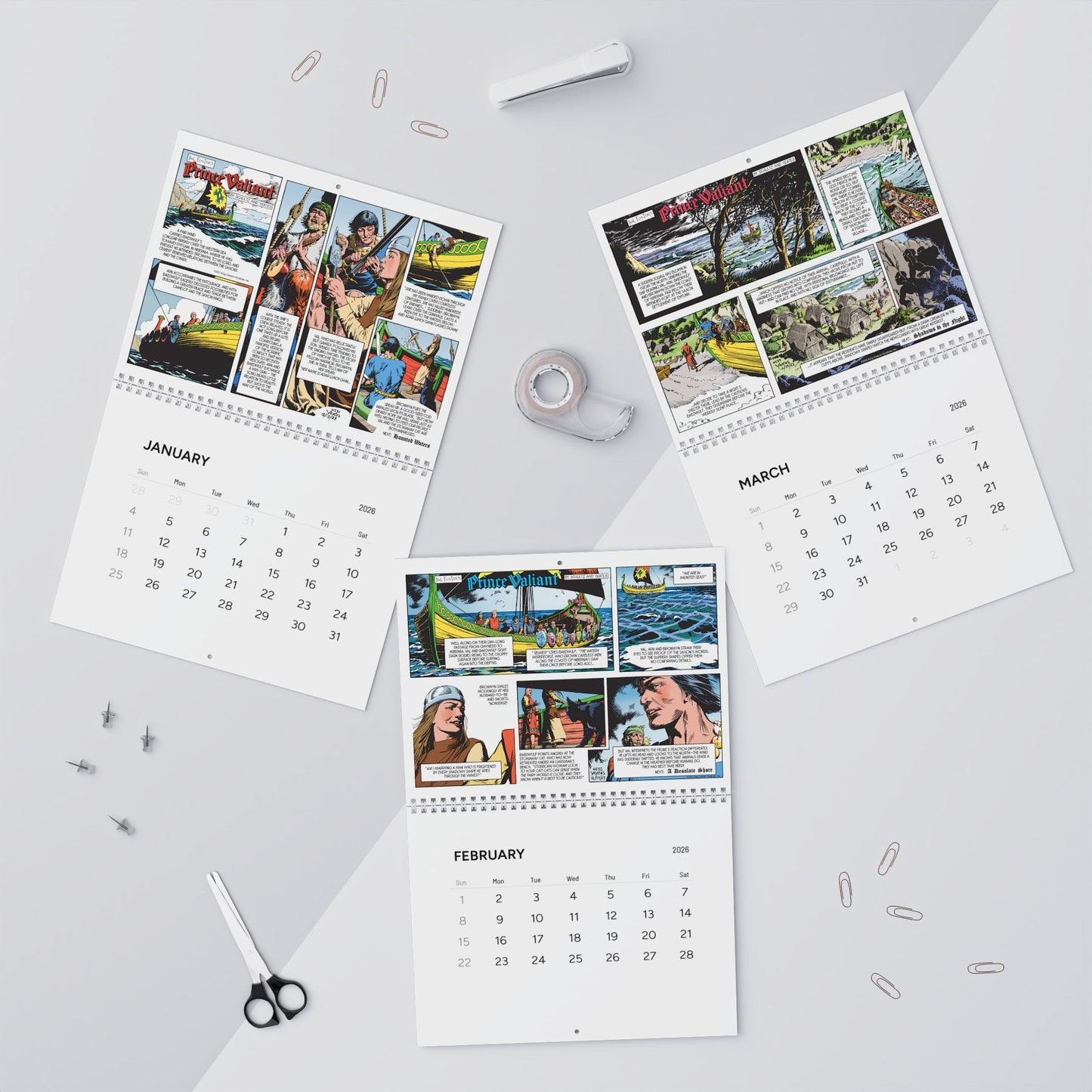 Prince Valiant 2026 Wall Calendar