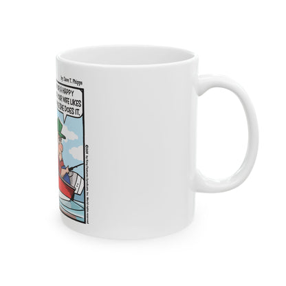 Amber Waves "Go Fishing" Ceramic Mug - Perfect Gift for Dads & Fishing Lovers