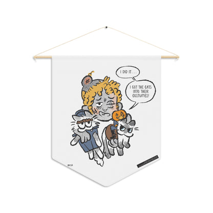 Six Chix- “Cat-astrophic Success” Wall Pennant