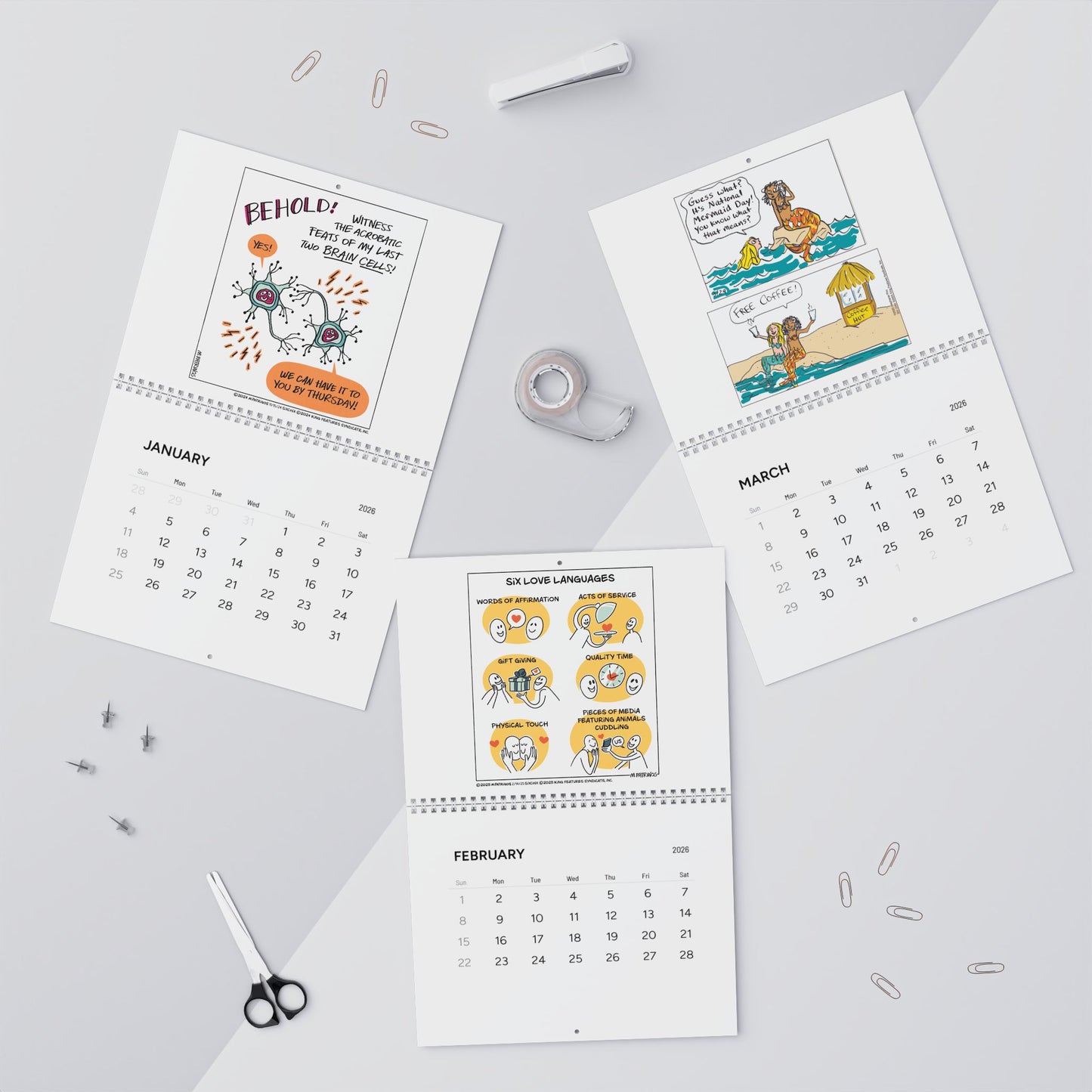 Six Chix 2026 Wall Calendar