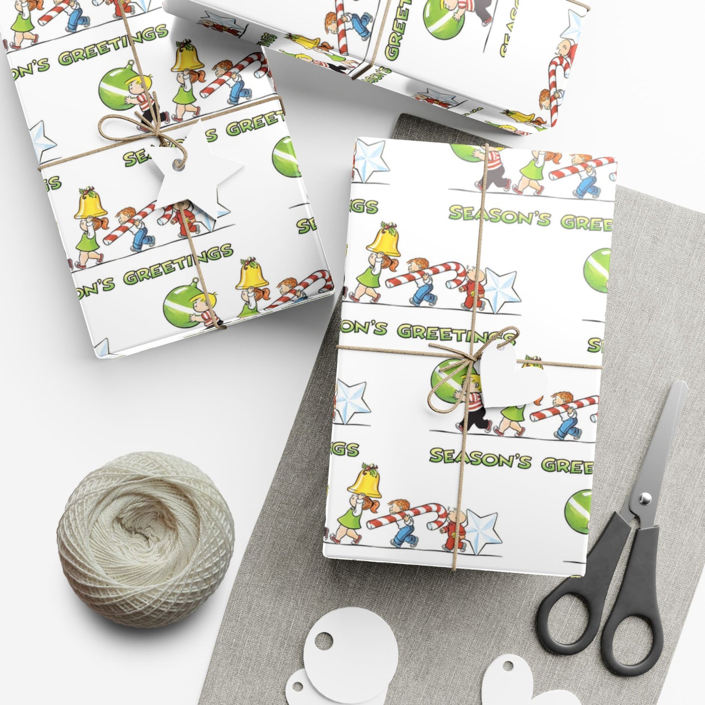 The Family Circus "Seasons Greetings" Wrapping Paper