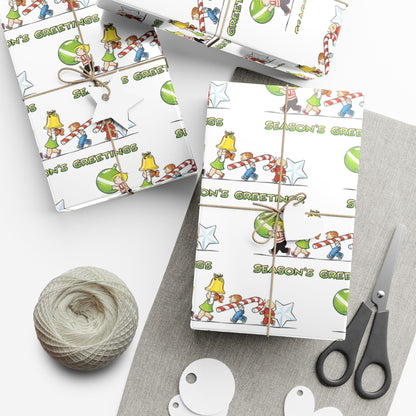 The Family Circus "Seasons Greetings" Wrapping Paper
