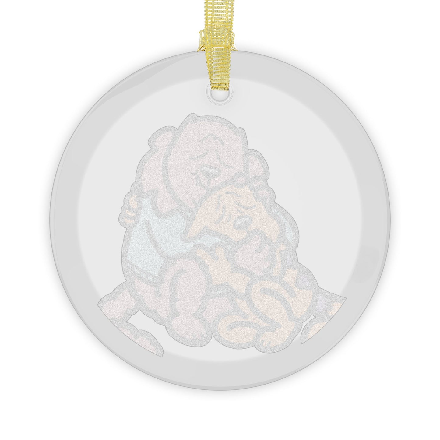 Scratch’s Snuggle- Nibbles & Scratch glass ornament