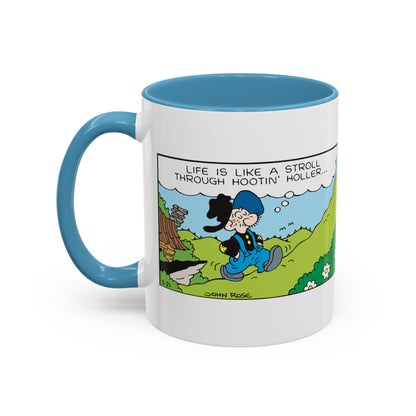 Barney Google and Snuffy Smith Hootin' Holler Blue Accent Coffee Mug
