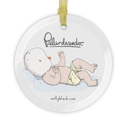 Palurdeando- Nap of the Divine Glass Ornament