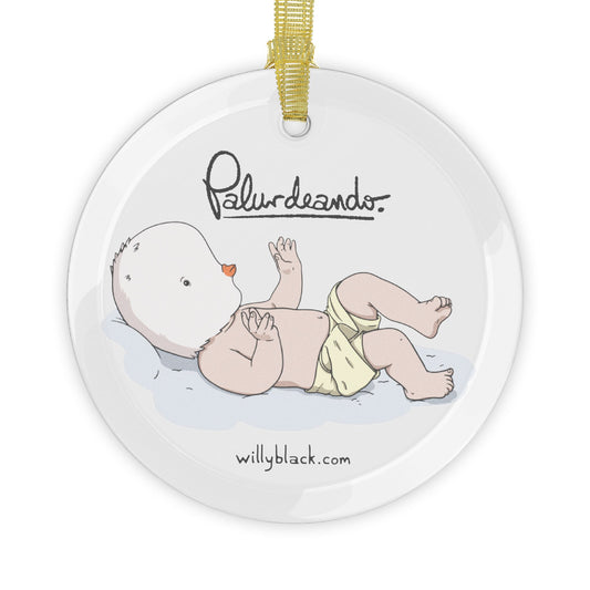 Palurdeando- Nap of the Divine Glass Ornament